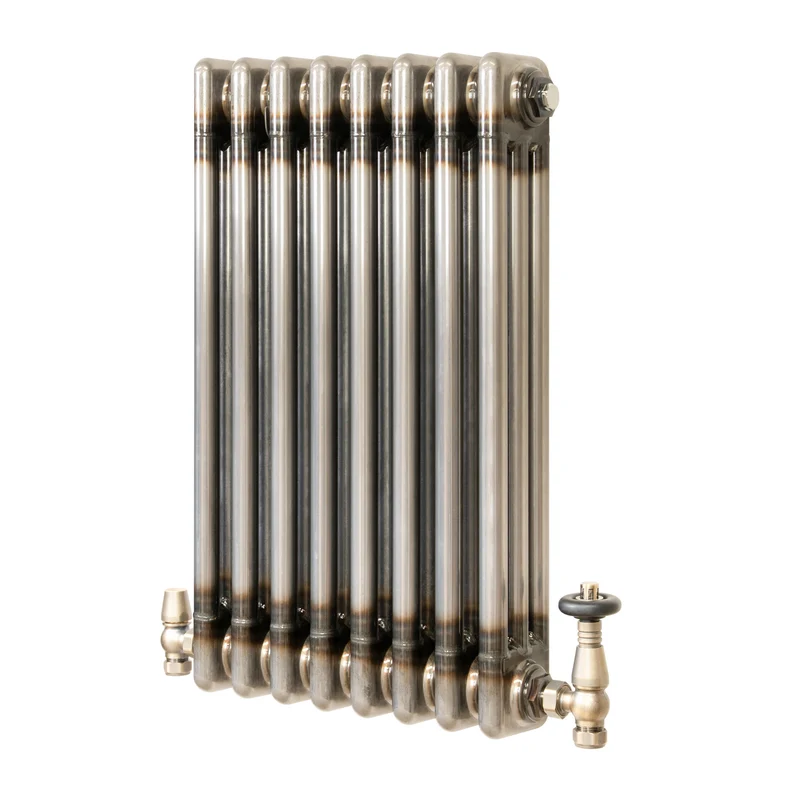 Traditionele Radiator & Kraan - 3-Kolom - 600 x 425 mm - Ruw Metaal