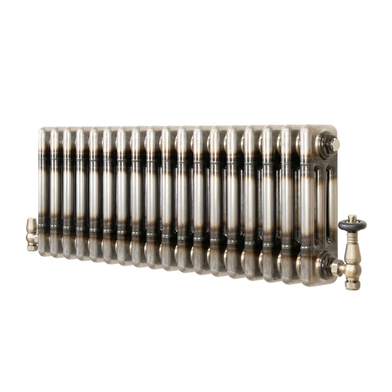 Traditionele Radiator & Kraan - 3-Kolom - 300 x 830 mm - Ruw Metaal