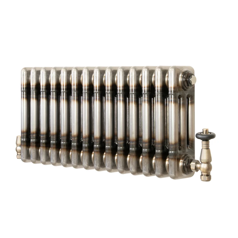Traditionele Radiator & Kraan - 3-Kolom - 300 x 650 mm - Ruw Metaal