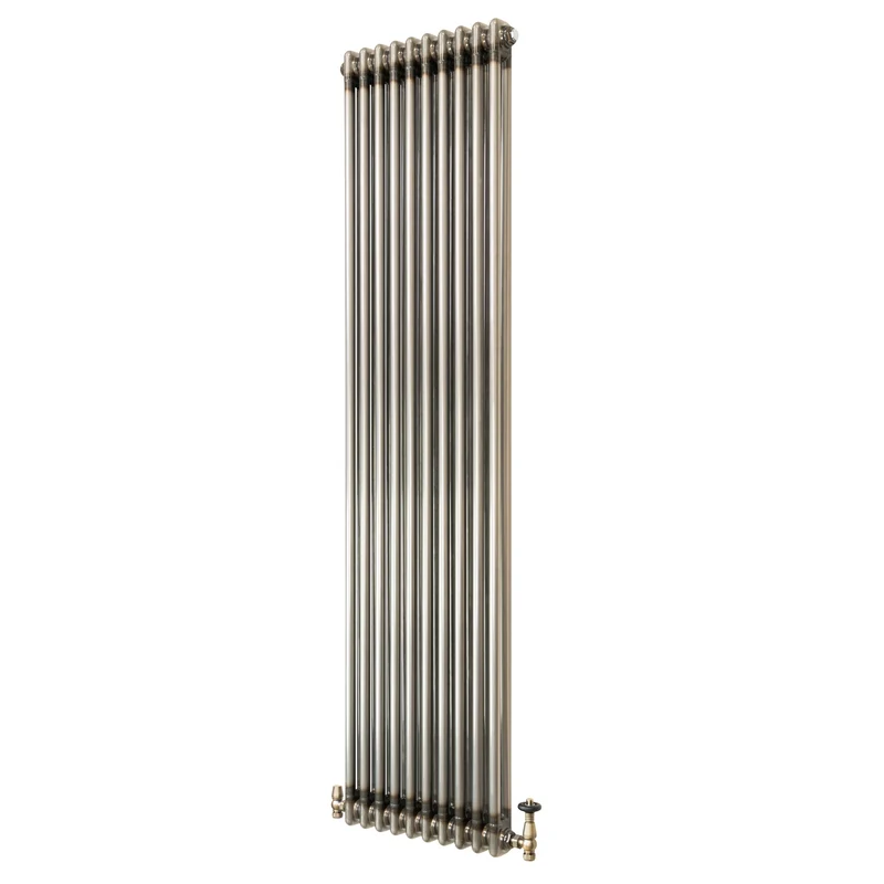 Traditionele Radiator & Kraan - 2-Kolom - 1800 x 470 mm - Ruw Metaal