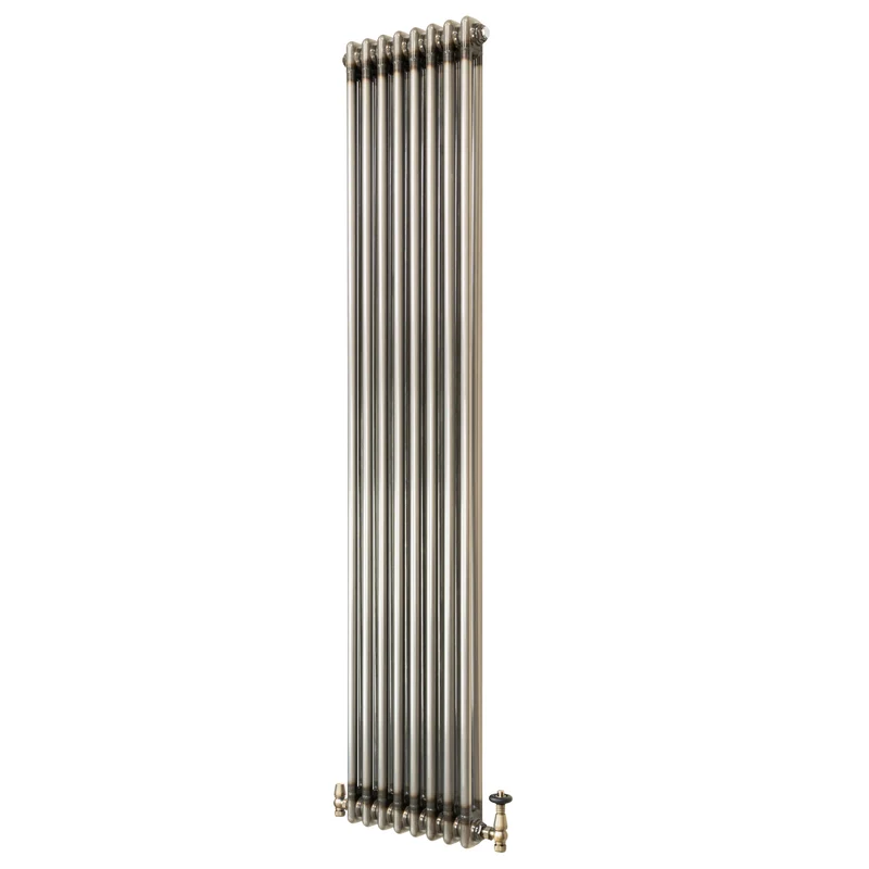 Traditionele Radiator & Kraan - 2-Kolom - 1800 x 380 mm - Ruw Metaal