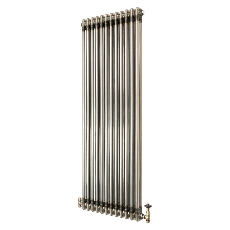 Traditionele Radiator & Kraan - 2-Kolom - 1800 x 560 mm - Ruw Metaal