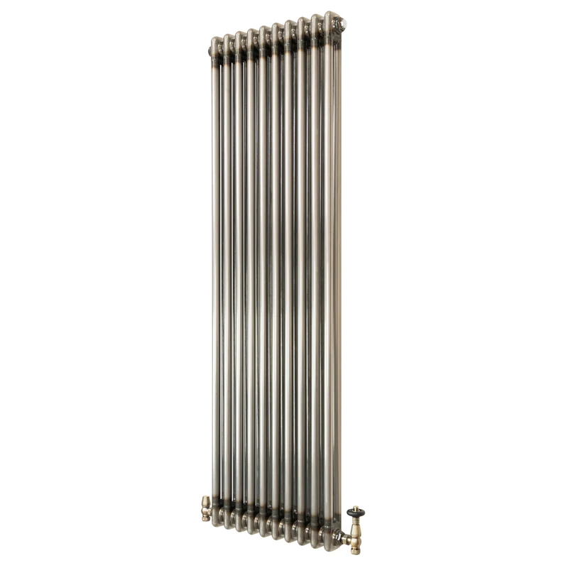 Traditionele Radiator & Kraan - 2-Kolom - 1500 x 470 mm - Ruw Metaal