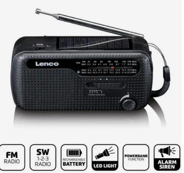 Noodradio met ontvangst van AM/FM-zenders