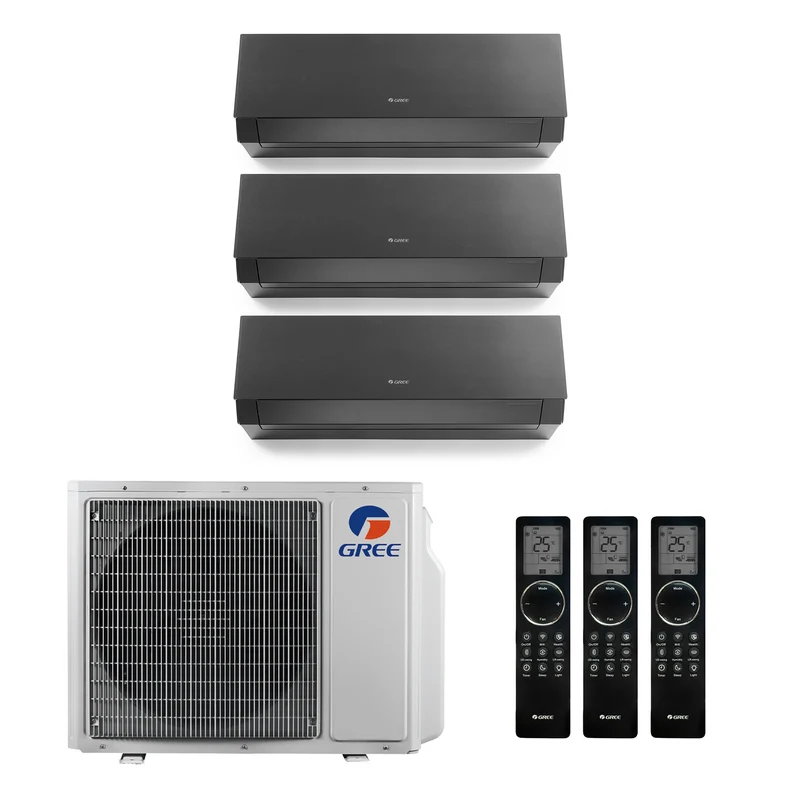 GREE Clivia multi-split airco antraciet R32 3x3,5 kW set