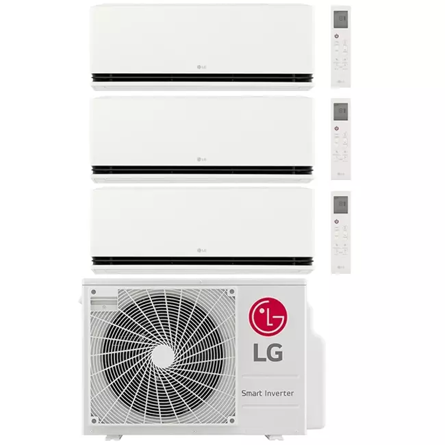 LG DUALCOOL AI AIR Triple split airco MU3R19-090912P R32 2x2,5 kW + 1x3,5 kW set