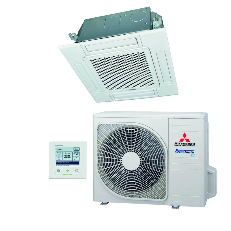 Mitsubishi Cassette 60x60 single-split set FDTC40VH 4,0 kW inclusief paneel en wandbediening