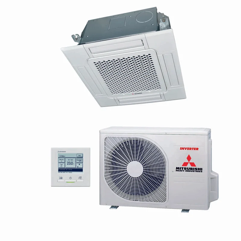 Mitsubishi Cassette 60x60 single-split set FDTC35VH 3,5 kW inclusief paneel en wandbediening