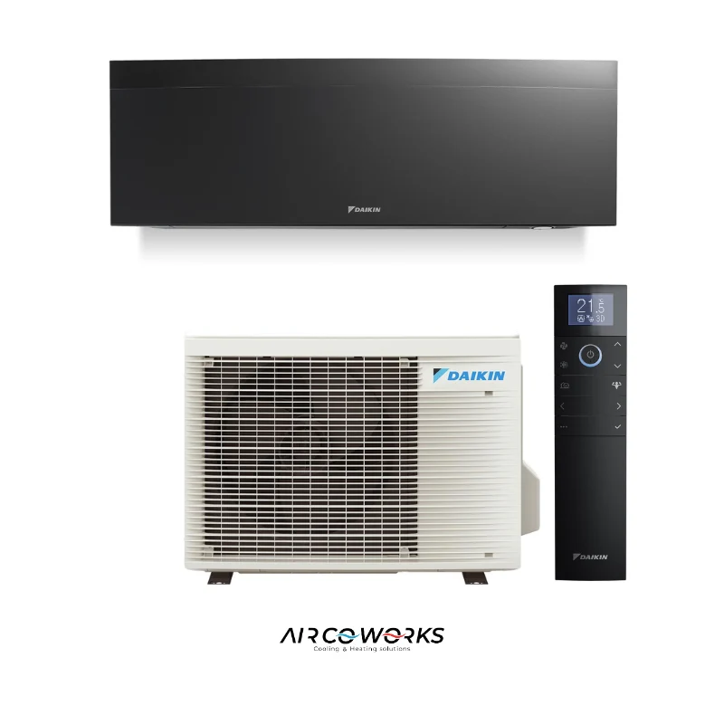 Daikin Emura wandmodel FTXJ50AB + RXJ50A 5,0kW mat zwart