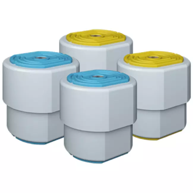 Climaconnect vibratiekit 1.2 blauw/geel, met veer, voor units tot 80 KG