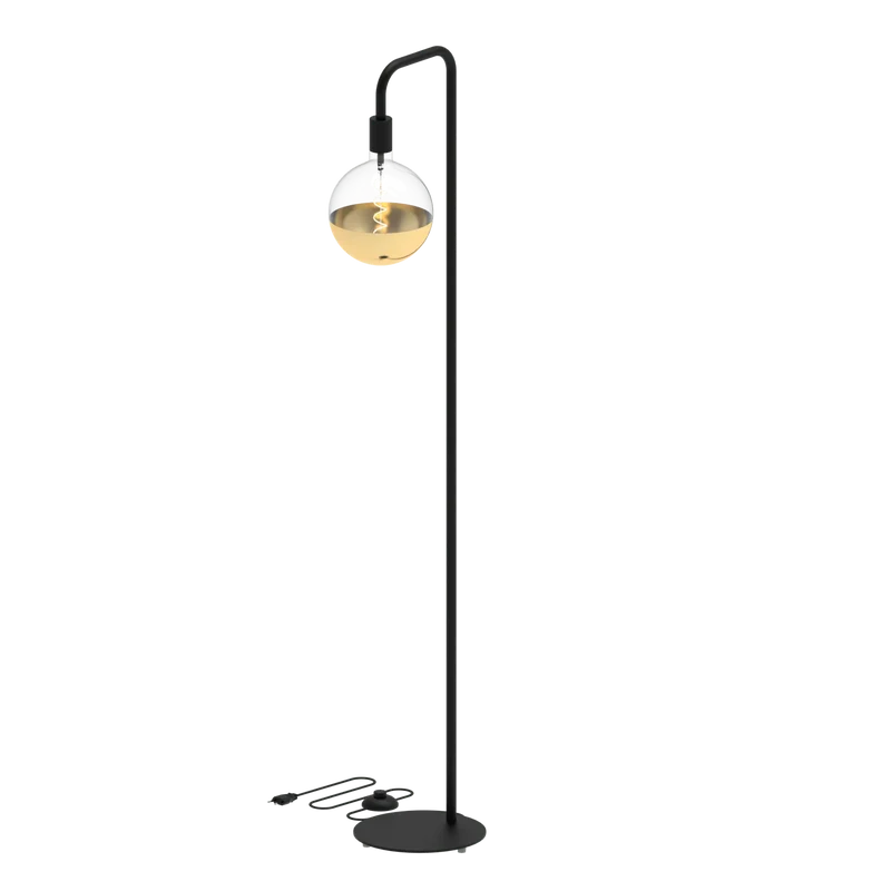 Calex U-Line Vloerlamp – Mat Zwart – Minimalistisch & Elegant