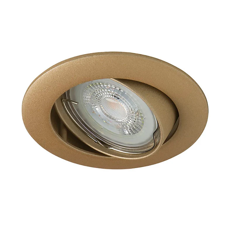 Inbouwspot Lucca - Kantelbaar - Rond 81 mm- Mat goud