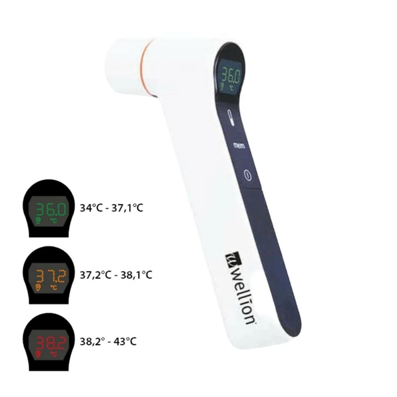 Wellion infrarood voorhoofd- en oorthermometer