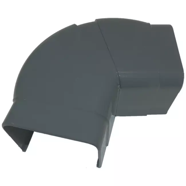 Climaplus airco leidinggoot Traploos verstelbare bocht 90x65mm RAL 7016 GRIJS