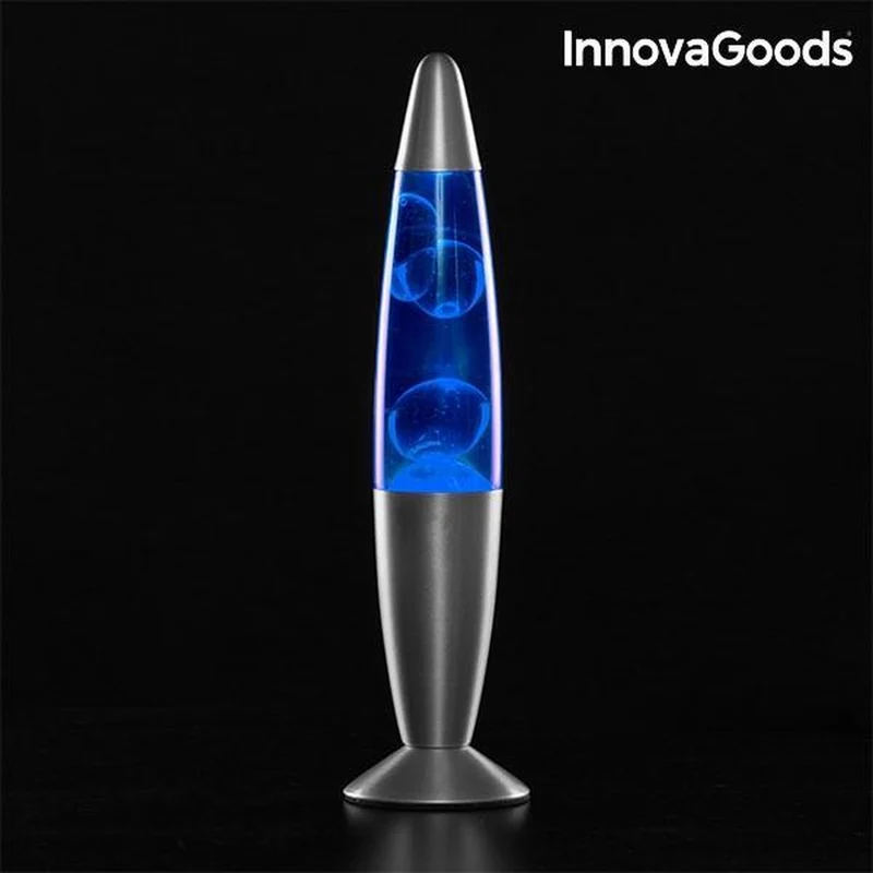 Lavalamp | Tafellamp | Nachtlampje | 36cm Hoog | Kleur: Blauw | Merk: InnovaGoods