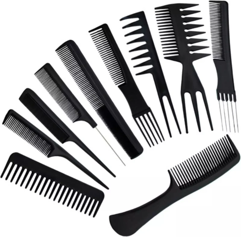 Soulima Professionele Kapperskammen - Set van 10 Stuks