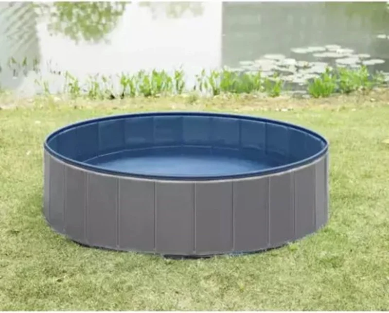 Purlov Basen Opvouwbaar Hondenzwembad 100x30 cm - Veilig en Draagbaar - Ideaal voor Zomerse Verkoeling