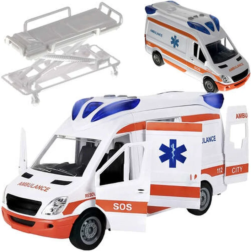 Toys Amsterdam Ambulance Junior 27 Cm Wit 2-delig