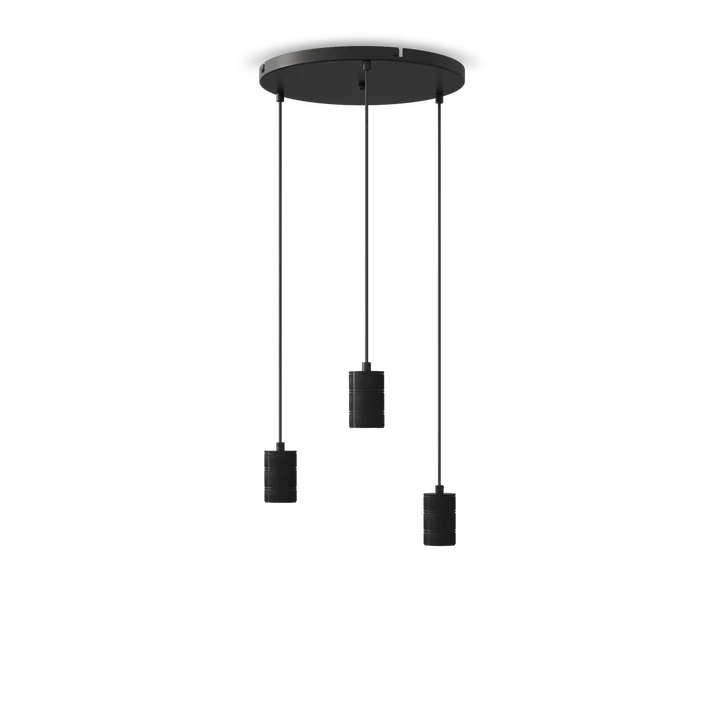 Calex Hanglamp Rond - 3x E27 - 40cm - Zwart