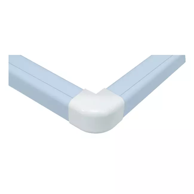 Climaplus airco leidinggoot Haakse buitenbocht 125 x 75mm RAL 9010 WIT