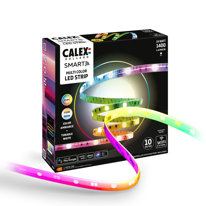 Calex Slimme LED Strip 5 Meter – RGB + CCT – Wifi & App