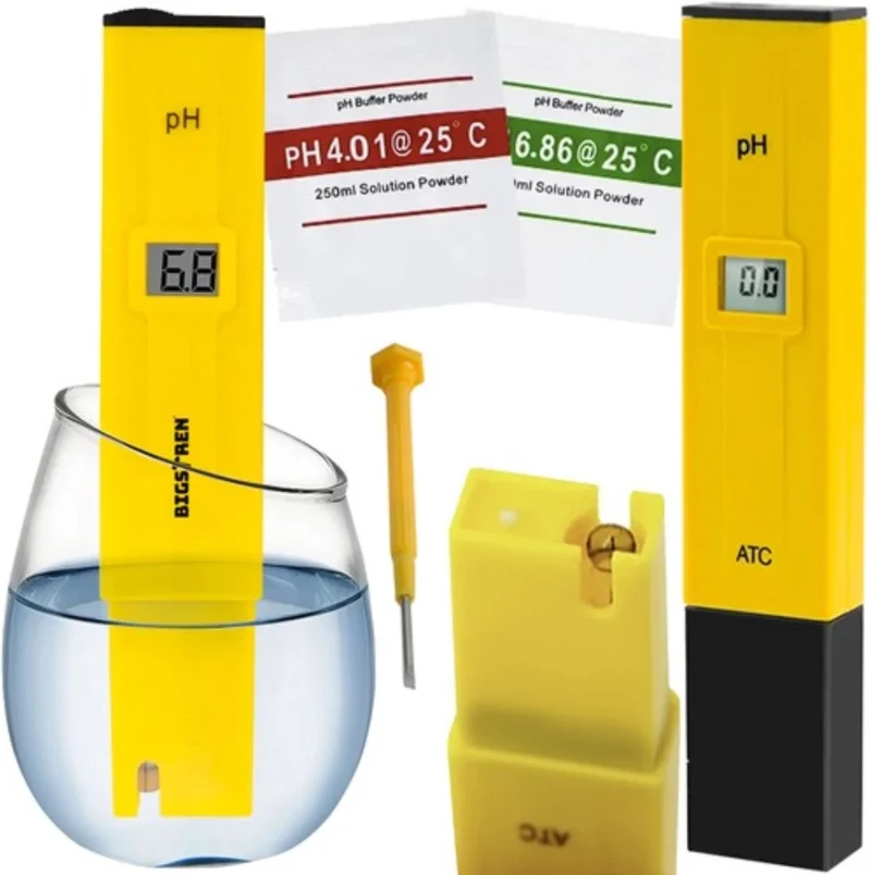 Bigstren Water pH Meter met ATC - Nauwkeurige Meting voor Tuinieren