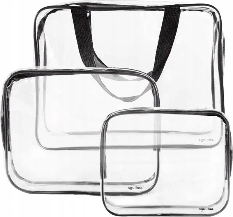 Beautylushh Doorzichtige Toilettas Set voor Toiletartikelen – Transparante Travel Organizer Bag 3-Pack