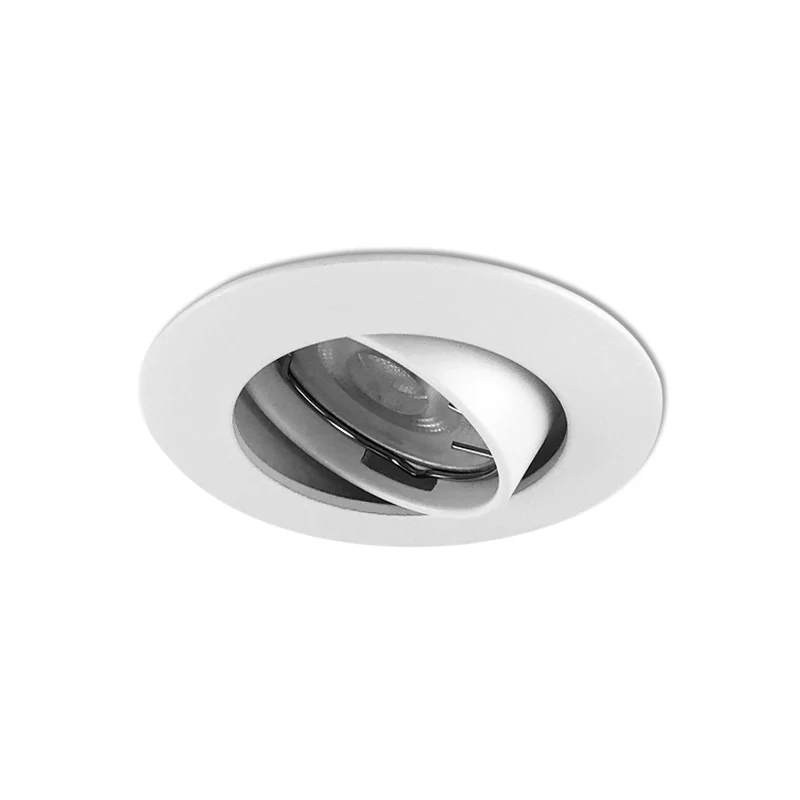 Inbouwspot Lucca mini - GU11 - Kantelbaar - Rond Ø 55 mm - Wit - Mini spotje voor LED
