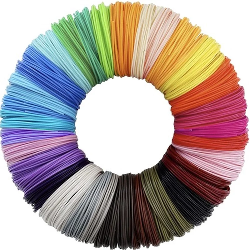 Kruzzel PLA 3D Filamenten Set - 90m Kleurrijk en Milieuvriendelijk Filament - 30 Kleuren