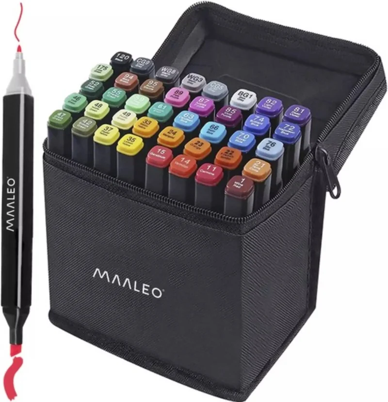 Maaleo Dubbelzijdige Markers - 40 Stuks Set voor Creativiteit