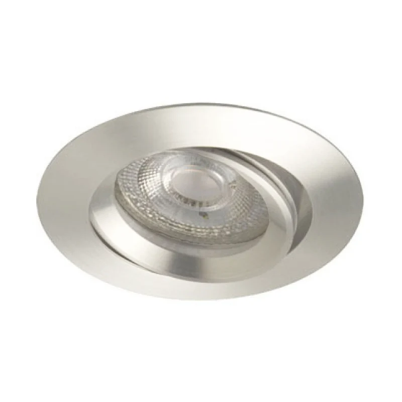 Inbouwspot Monti - Kantelbaar - Rond 84 mm - Geborsteld aluminium