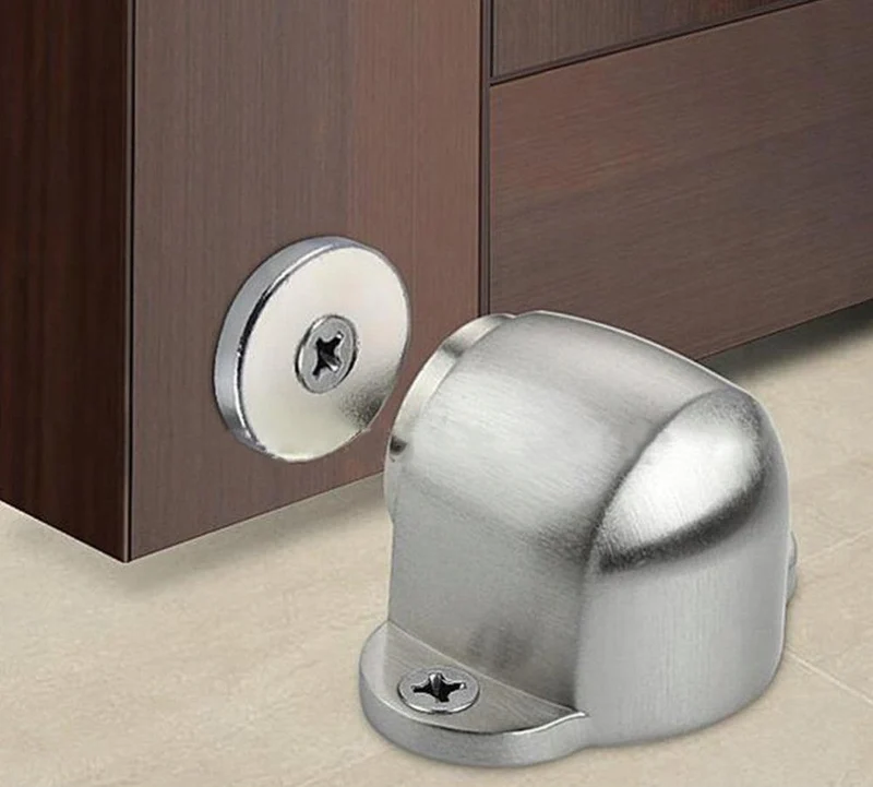Deurstopper Rond - Zilver - Magneetsluiting – Deurstopper - Deurmagneten voor kastjes – Deurmagneten kasten