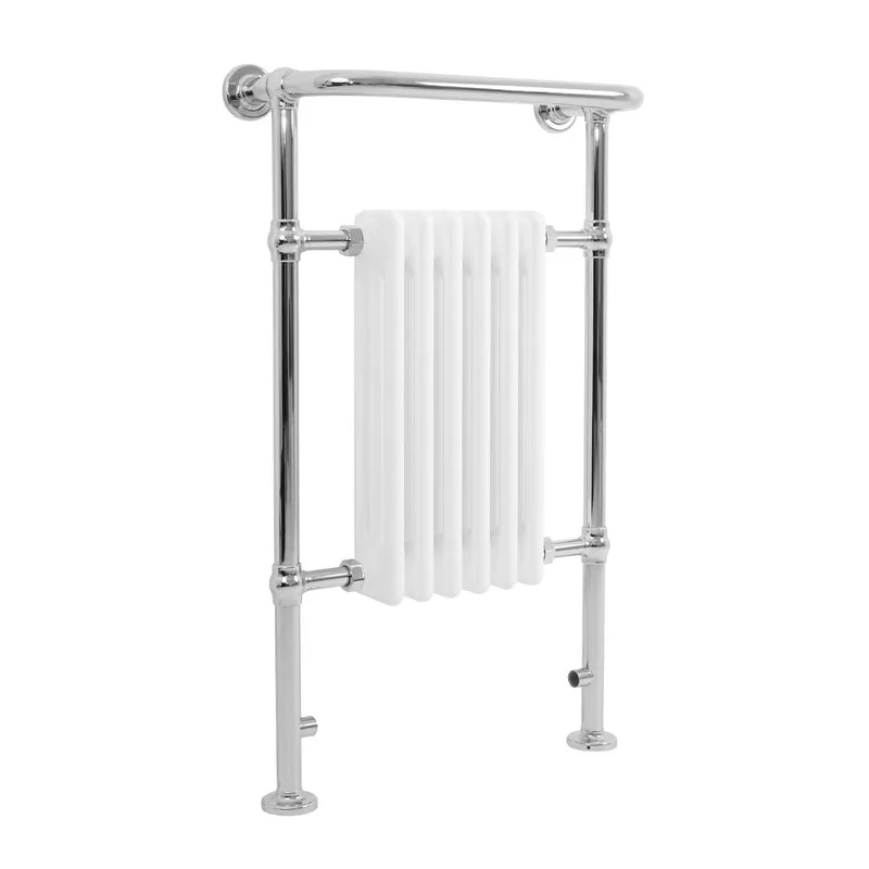 Klassieke Radiator met Verwarmde Handdoekrek - 950 mm x 570 mm - Wit