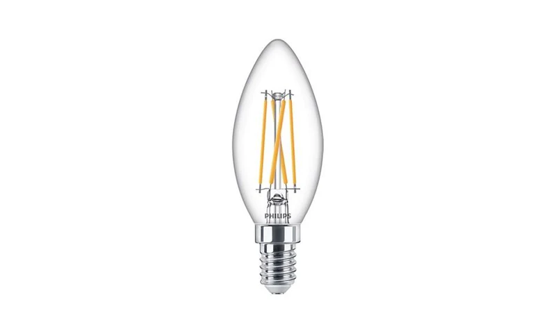 Philips LED Kaars E14 Transparant 40W Dimbaar Warm Wit Licht