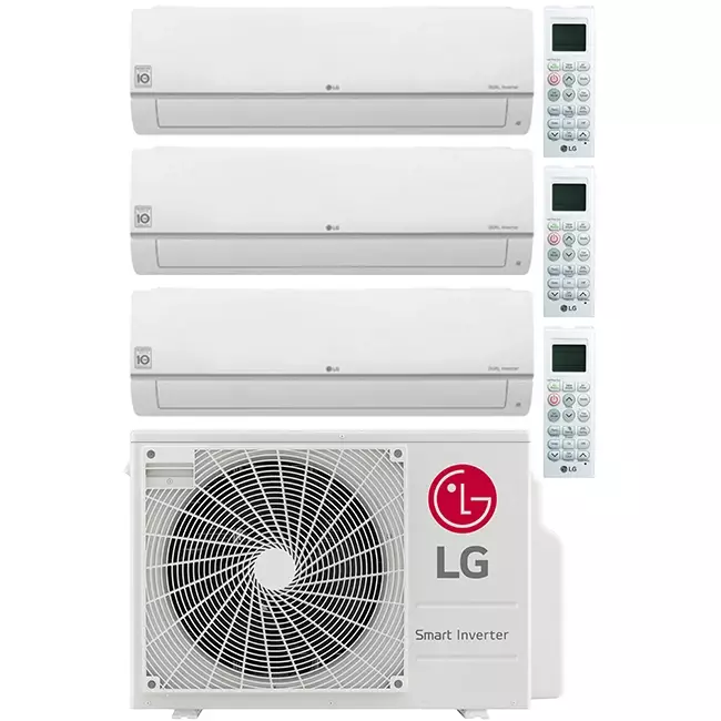 LG Triple split airco MU3R21-091212 R32 1x2,5 kW + 2x3,5 kW set