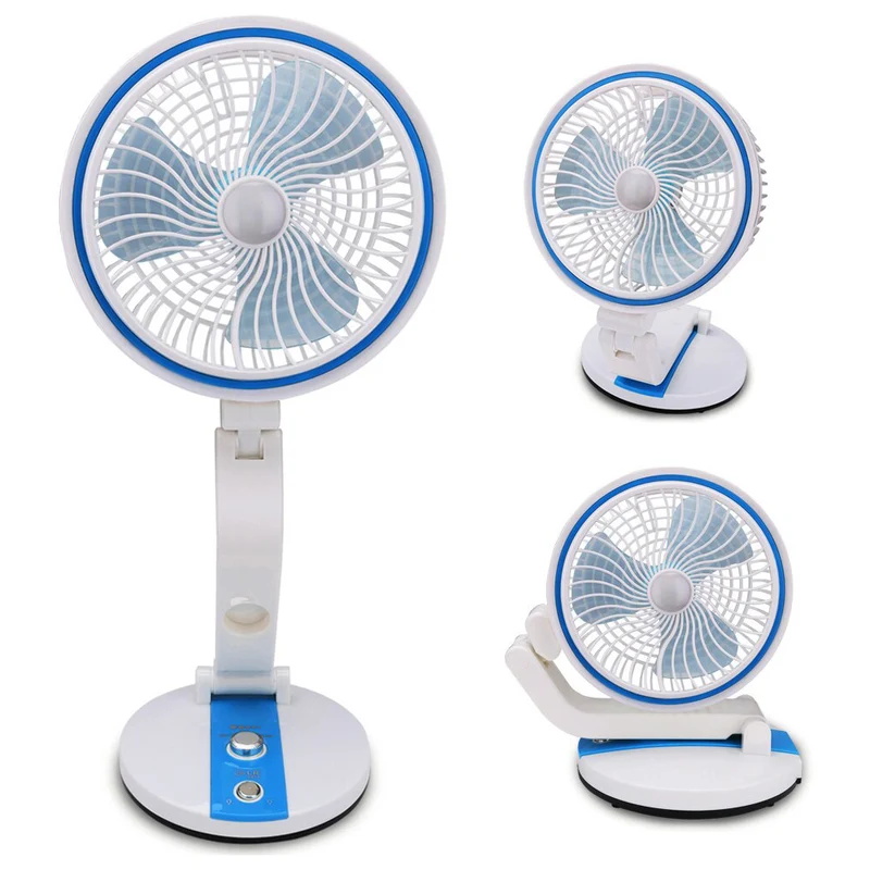 Tafelventilator Met Lamp - Draadloos - Blauw