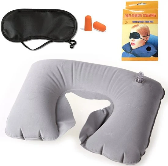 Reisbenodigdheden Set - Nekkussen - Oogmasker - Oordopjes