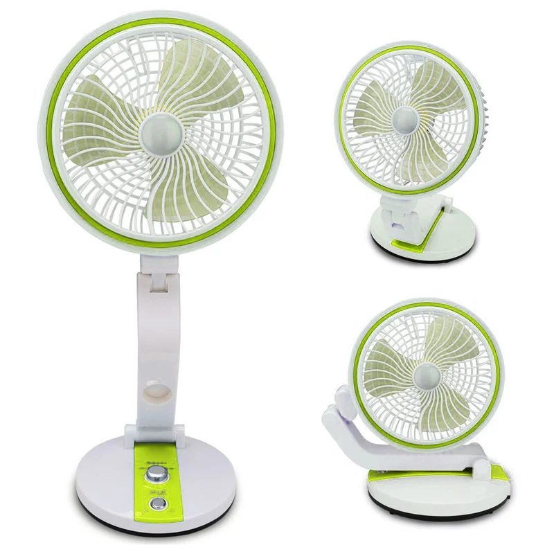 Tafelventilator Met Lamp - Draadloos - Groen