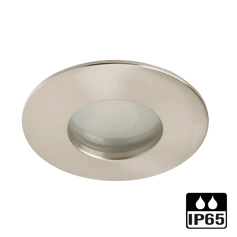 Badkamer inbouwspot - IP65 - Rond 83 mm - Geborsteld nikkel