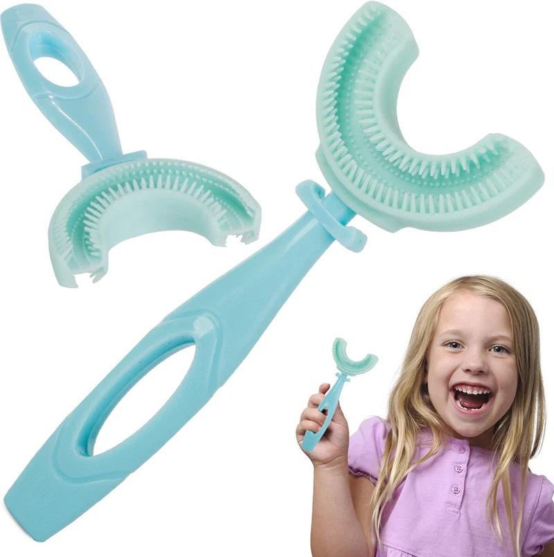 Kindertandenborstel U-Vormig Blauw