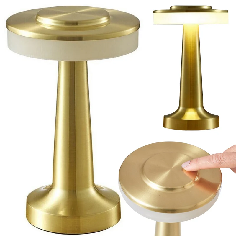 Led Tafellamp Rond - Goud