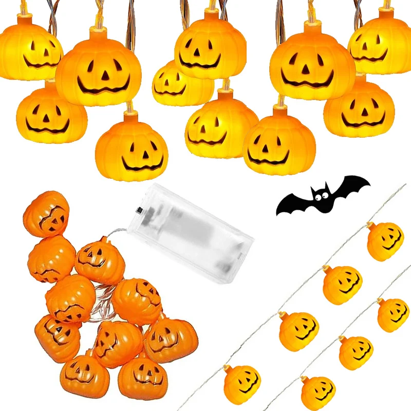 Halloween Lichtsnoer Pompoen 10 stuks
