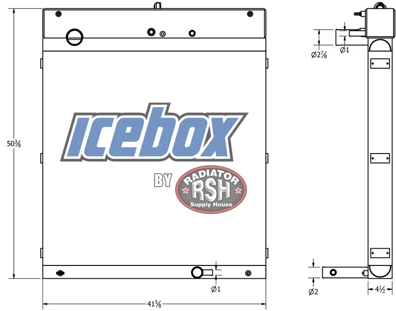 Doosan 8 Liter Genset Radiator # 990577