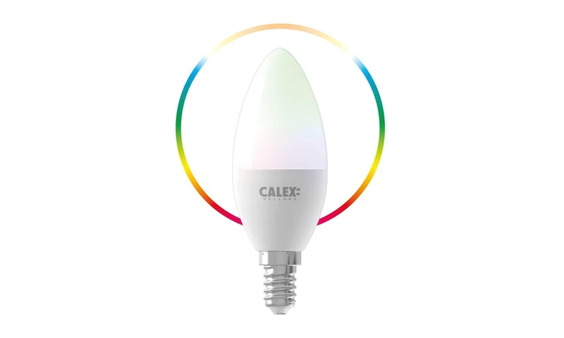 Calex Smart LED Lamp - Slimme Verlichting - E14 - Wifi Bulb - Dimbaar - RGB en Wit licht - 4.9W