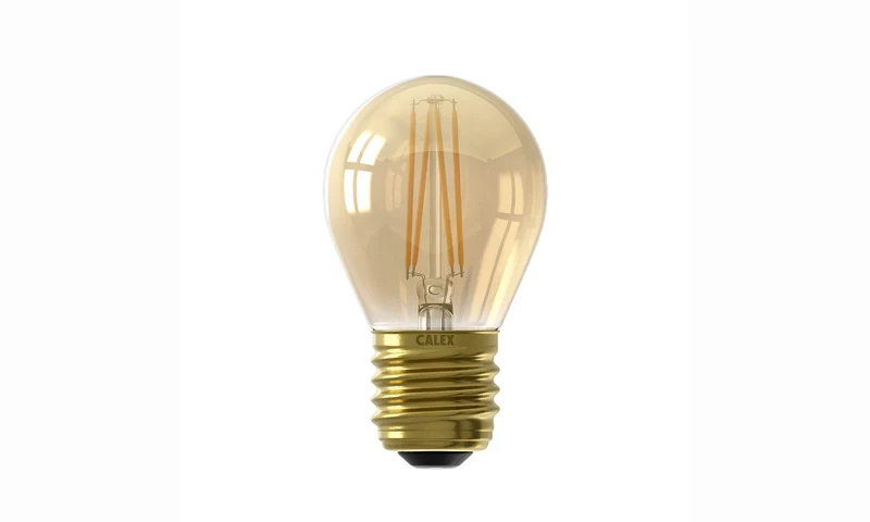 Calex Filament LED Lamp - E27 - P45 Lichtbron Goud - 3.5W - Dimbaar