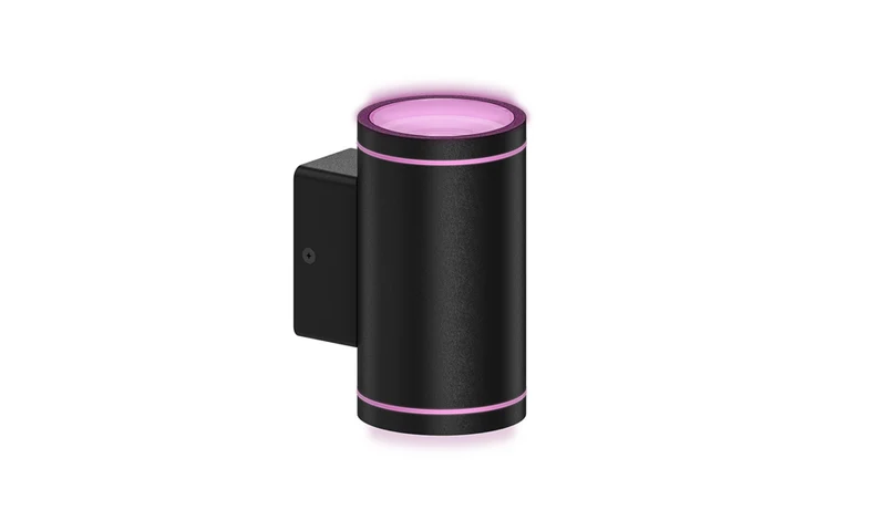 Calex Smart Outdoor LED Buitenlamp - Slimme Up & Down Wandlamp - RGB en Warm Wit Licht - 4W - Zwart