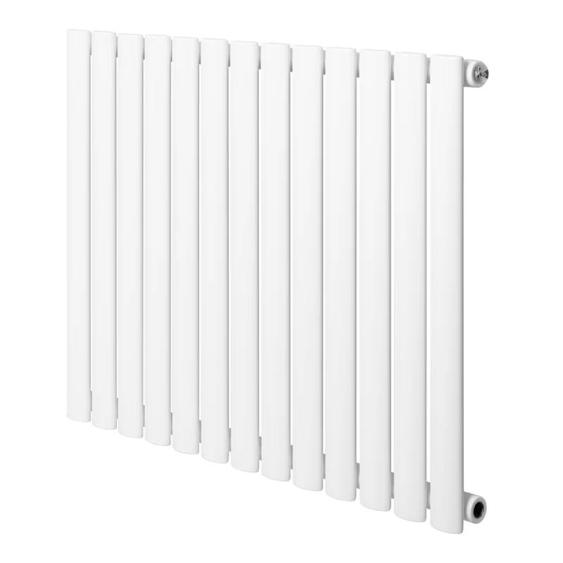 Ovale Design Radiator - 1 Kolom - 600 mm x 780 mm - Wit
