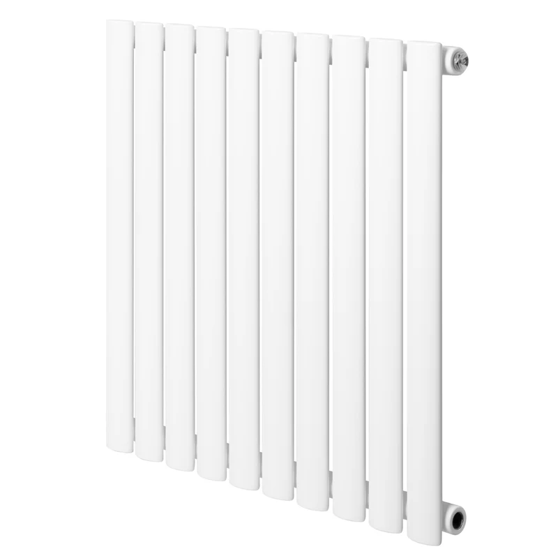 Ovale Design Radiator - 1 Kolom - 600 mm x 600 mm - Wit
