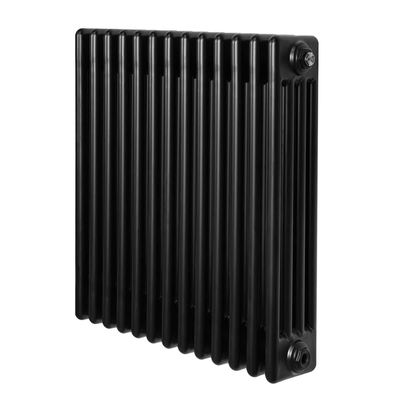 Traditionele 4-Kolom Radiator - 600 x 605 mm - Zwart