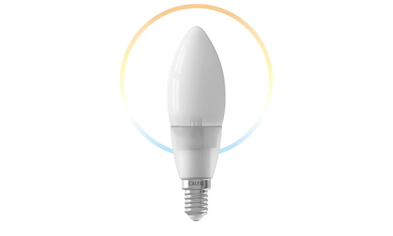 Calex Slimme Lamp - Wifi LED Verlichting - E14 - Smart Lichtbron - Dimbaar - Warm Wit licht - 4,5W